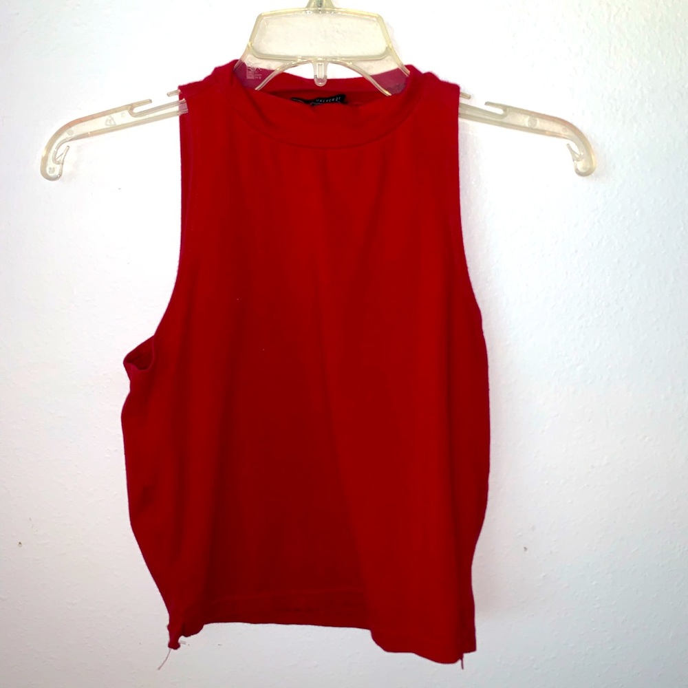 Red crop top